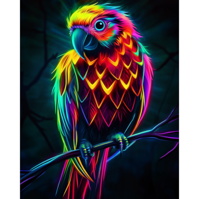 Neonvogel der Nacht