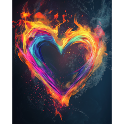 Herz in Flammen